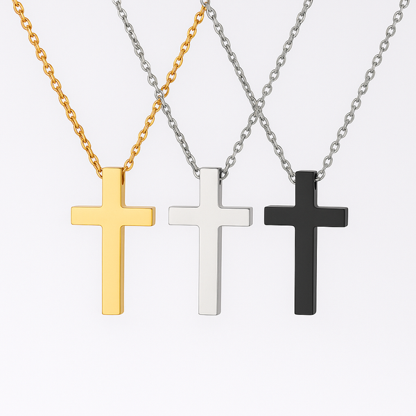 Halskette mit Gravur-Kreuz