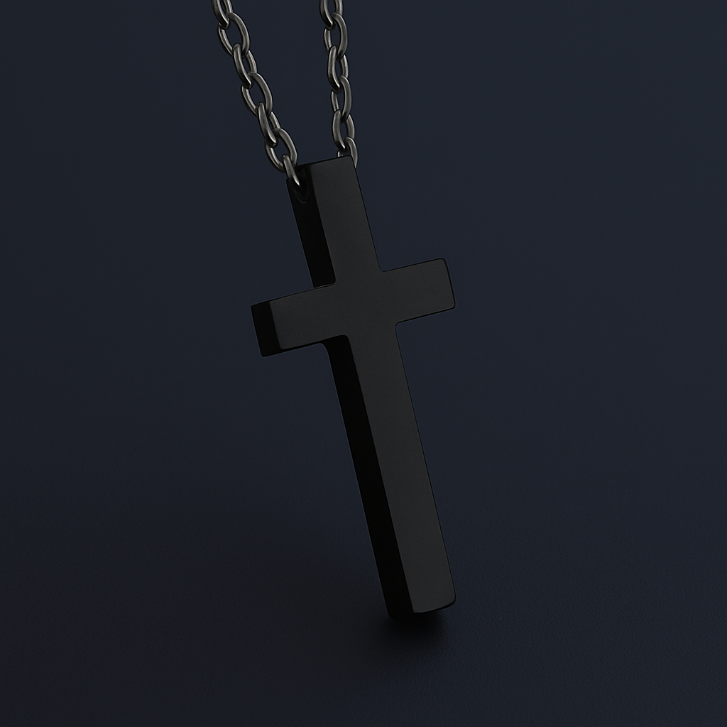 Halskette mit Gravur-Kreuz