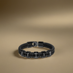Lederarmband mit gravierten Beads