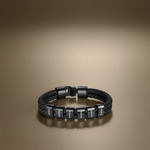 Lederarmband mit gravierten Beads