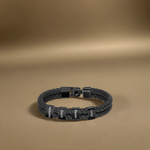 Lederarmband mit gravierten Beads