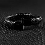 Lederarmband mit 5 gravierten Beads